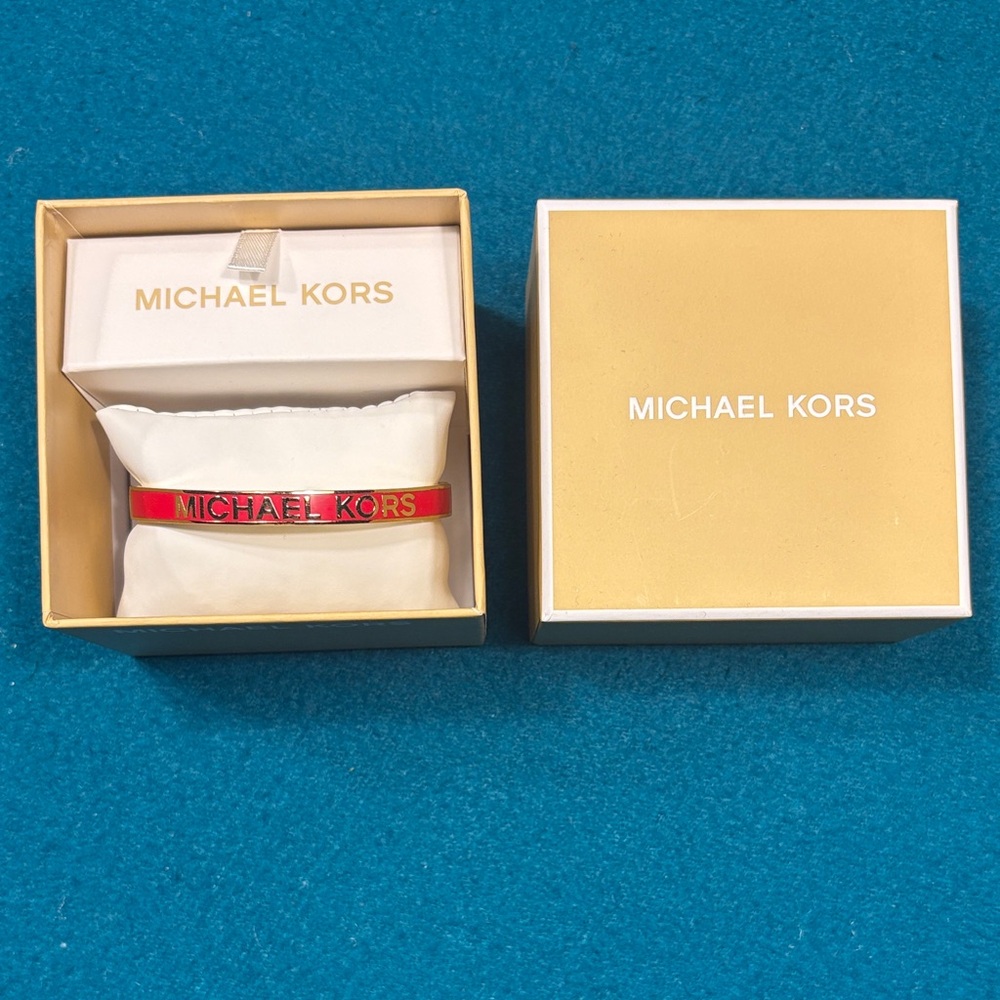 Michael Kors Red and Gold Bracelet